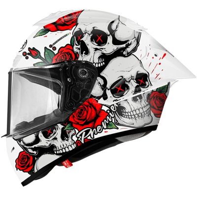 Casque intégral Premier MONZA EVO RO Blanc/Noir/Rouge - Publicité Casque intégral Premier MONZA EVO RO Blanc/Noir/Rouge - Publicité