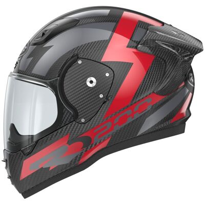 Casque intégral ROOF RO200 S CARBON SUZUKA Rouge/métal brillant - Publicité Casque intégral ROOF RO200 S CARBON SUZUKA Rouge/métal brillant - Publicité