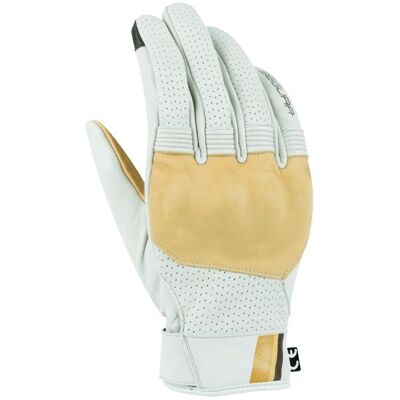 Gants de Moto Vintage Segura Mojo - Cuir - Gris/Beige - Publicité Gants de Moto Vintage Segura Mojo - Cuir - Gris/Beige - Publicité