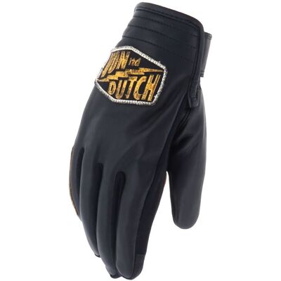 Gants Helstons VON DUTCH STORM Noir/Gold - Publicité Gants Helstons VON DUTCH STORM Noir/Gold - Publicité