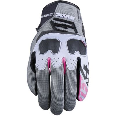Gants Five TFX4 WATERPROOF WOMAN Grey/Pink - Publicité Gants Five TFX4 WATERPROOF WOMAN Grey/Pink - Publicité