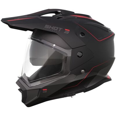 Shot - Trek Rally - Matte Noir-Rouge - M - Helmet - Publicité Shot - Trek Rally - Matte Noir-Rouge - M - Helmet - Publicité