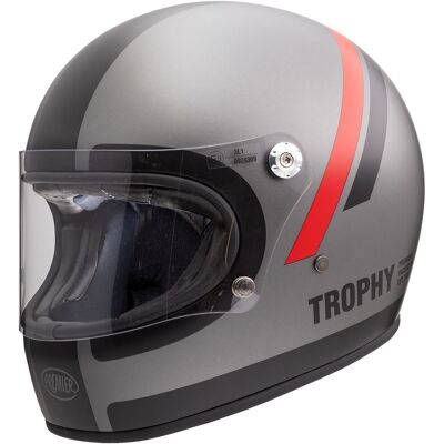 Casque intégral Premier TROPHY - DO - MATT Black Matt/Grey - Publicité Casque intégral Premier TROPHY - DO - MATT Black Matt/Grey - Publicité