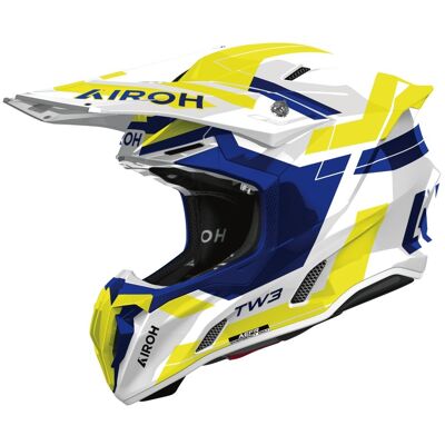 Casque cross Airoh TWIST 3 - DYNASTY 2026 Blue/Yellow - Publicité Casque cross Airoh TWIST 3 - DYNASTY 2026 Blue/Yellow - Publicité