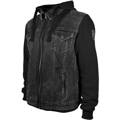 Veste Jean Moto Harisson WEST SIDE II Noir/Gris - Publicité Veste Jean Moto Harisson WEST SIDE II Noir/Gris - Publicité
