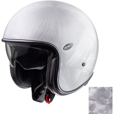 Casque jet Premier VINTAGE - DR White/Grey - Publicité Casque jet Premier VINTAGE - DR White/Grey - Publicité