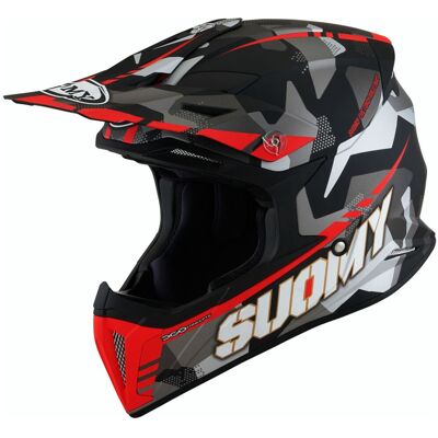 Casque cross Suomy X-WING - CAMOUFLAGER 2024 Matt Red - Publicité Casque cross Suomy X-WING - CAMOUFLAGER 2024 Matt Red - Publicité