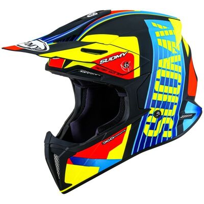Casque cross Suomy X-WING - AMPED 2026 Black/Blue - Publicité Casque cross Suomy X-WING - AMPED 2026 Black/Blue - Publicité