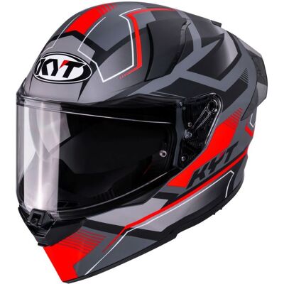 Casque intégral KYT R2R PARSEC Matt Grey Red - Publicité Casque intégral KYT R2R PARSEC Matt Grey Red - Publicité