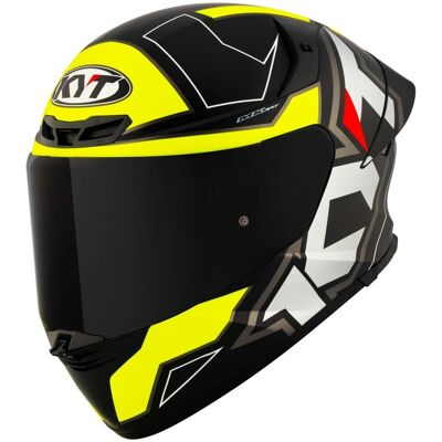 Casque intégral KYT TT-REVO ELECTRON Matt Black Yellow - Publicité Casque intégral KYT TT-REVO ELECTRON Matt Black Yellow - Publicité