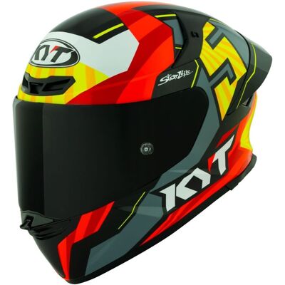 Casque intégral KYT TT-REVO FLUX Black/Red/Yellow - Publicité Casque intégral KYT TT-REVO FLUX Black/Red/Yellow - Publicité