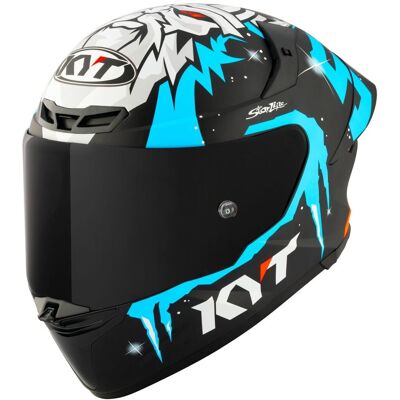 Casque intégral KYT TT-REVO MASIA REP. WINTER TEST Black Blue Grey - Publicité Casque intégral KYT TT-REVO MASIA REP. WINTER TEST Black Blue Grey - Publicité