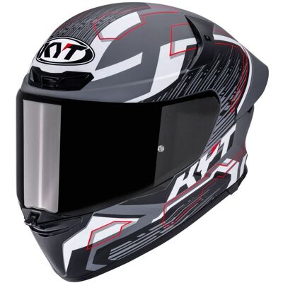 Casque intégral KYT TT-REVO SPEEDING Matt Grey Black - Publicité Casque intégral KYT TT-REVO SPEEDING Matt Grey Black - Publicité