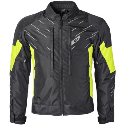 Blouson Moto GMS KASAI WATERPROOF Noir/Jaune - Publicité Blouson Moto GMS KASAI WATERPROOF Noir/Jaune - Publicité