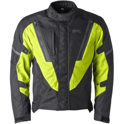 Blouson Moto GMS AVON WATERPROOF Noir/Jaune fluo - Publicité Blouson Moto GMS AVON WATERPROOF Noir/Jaune fluo - Publicité