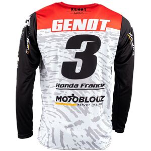 Maillot cross Kenny REPLICA HONDA MOTOBLOUZ SR CYRIL GENOT 2024 Blanc/Noir/Rouge - Publicité Maillot cross Kenny REPLICA HONDA MOTOBLOUZ SR CYRIL GENOT 2024 Blanc/Noir/Rouge - Publicité