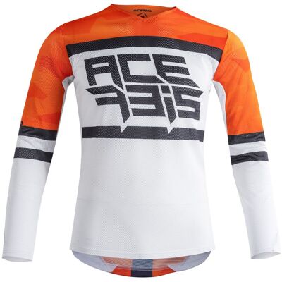 Maillot cross Acerbis VENTED HELIOS ORANGE WHITE 2021 Orange/Blanc - Publicité Maillot cross Acerbis VENTED HELIOS ORANGE WHITE 2021 Orange/Blanc - Publicité