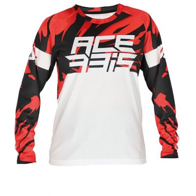 Maillot cross Acerbis MX J-KID FOUR White/red - Publicité Maillot cross Acerbis MX J-KID FOUR White/red - Publicité