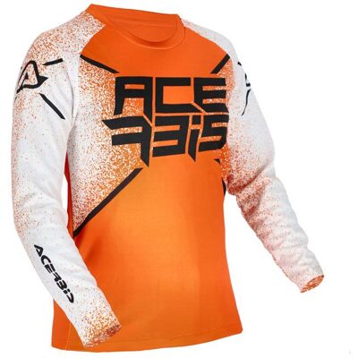 Maillot cross Acerbis MX J-KID FIVE Orange/White - Publicité Maillot cross Acerbis MX J-KID FIVE Orange/White - Publicité