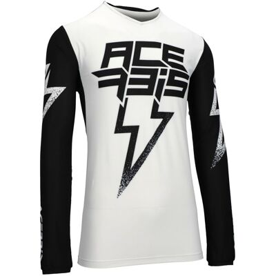 Maillot cross Acerbis X-FLEX BLIZZARD 2024 White/Black - Publicité Maillot cross Acerbis X-FLEX BLIZZARD 2024 White/Black - Publicité