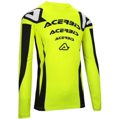 Maillot cross Acerbis MX J-TRACK NASCAR 2024 Yellow/Black - Publicité Maillot cross Acerbis MX J-TRACK NASCAR 2024 Yellow/Black - Publicité