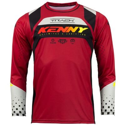 Maillot cross Kenny TRACK FOCUS 2024 Dark Red - Publicité Maillot cross Kenny TRACK FOCUS 2024 Dark Red - Publicité