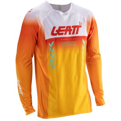 Maillot cross Leatt 5.5 ULTRAWELD 2026 Orange/White - Publicité Maillot cross Leatt 5.5 ULTRAWELD 2026 Orange/White - Publicité