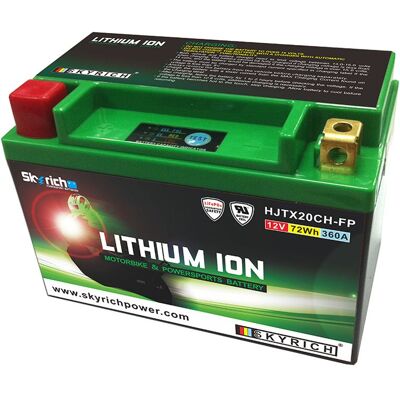 Batterie Skyrich Lithium Ion GYZ16H/ YTX16-BS/ YTX16-BS-1 /YTX20CH-BS/ YB16B-A /YB16B-A1/ HYB16A-AB (HJTX20CH-FP) - Publicité Batterie Skyrich Lithium Ion GYZ16H/ YTX16-BS/ YTX16-BS-1 /YTX20CH-BS/ YB16B-A /YB16B-A1/ HYB16A-AB (HJTX20CH-FP) - Publicité