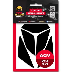 Stickers Réfléchissants Fear The Yellow Bear REPLICA AGV K5 / K1 Black - Publicité Stickers Réfléchissants Fear The Yellow Bear REPLICA AGV K5 / K1 Black - Publicité