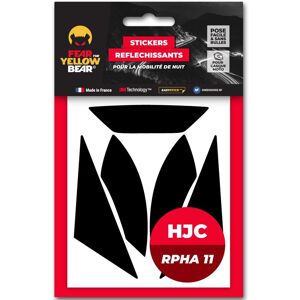 Stickers Réfléchissants Fear The Yellow Bear REPLICA HJC RPHA11 Black - Publicité Stickers Réfléchissants Fear The Yellow Bear REPLICA HJC RPHA11 Black - Publicité