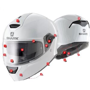 Plaque latérale casque Shark D-SKWAL Noir - Publicité Plaque latérale casque Shark D-SKWAL Noir - Publicité