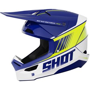 Casque cross Shot FURIOUS - PEAK 2023 Bleu/Jaune fluo - Publicité Casque cross Shot FURIOUS - PEAK 2023 Bleu/Jaune fluo - Publicité