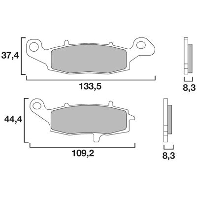 Plaquettes de freins Brembo Organique avant/avant gauche (selon modèle) - Publicité Plaquettes de freins Brembo Organique avant/avant gauche (selon modèle) - Publicité
