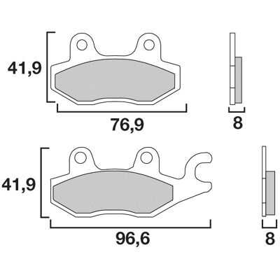 Plaquettes de freins Brembo Organique avant/arrière (selon modèle) - Publicité Plaquettes de freins Brembo Organique avant/arrière (selon modèle) - Publicité