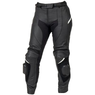 Pantalon Moto DXR GINA Black/White - Publicité Pantalon Moto DXR GINA Black/White - Publicité