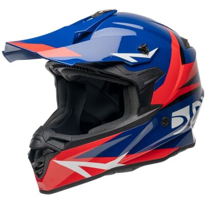 Casque cross DXR ARGESS SCRUB 2026 Red/Blue - Publicité Casque cross DXR ARGESS SCRUB 2026 Red/Blue - Publicité