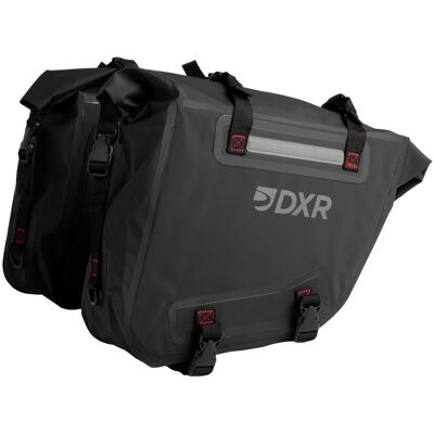 Sacoches cavalières DXR WANDER (2x25 litres Black - Publicité Sacoches cavalières DXR WANDER (2x25 litres Black - Publicité