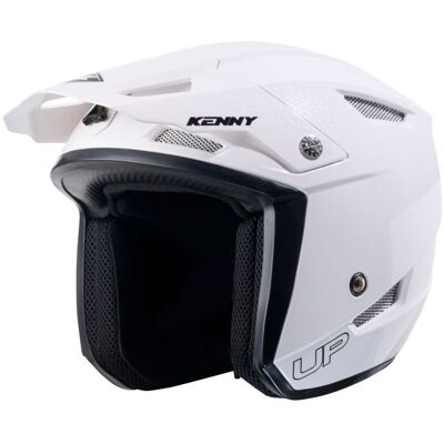 Casque trial Kenny TRIAL UP SOLID 2025 White - Publicité Casque trial Kenny TRIAL UP SOLID 2025 White - Publicité