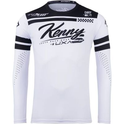 Maillot cross Kenny TRACK - DIRT 2025 White - Publicité Maillot cross Kenny TRACK - DIRT 2025 White - Publicité