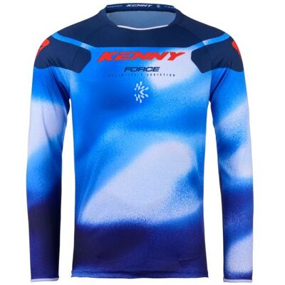 Maillot cross Kenny FORCE - FOG 2025 Blue - Publicité Maillot cross Kenny FORCE - FOG 2025 Blue - Publicité