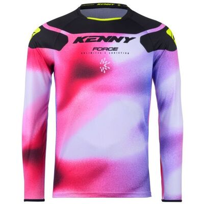 Maillot cross Kenny FORCE - FOG 2025 Neon Yellow - Publicité Maillot cross Kenny FORCE - FOG 2025 Neon Yellow - Publicité