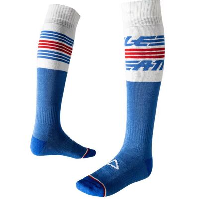 Chaussettes MX Leatt MOTO V27 STRIPES Blue - Publicité Chaussettes MX Leatt MOTO V27 STRIPES Blue - Publicité
