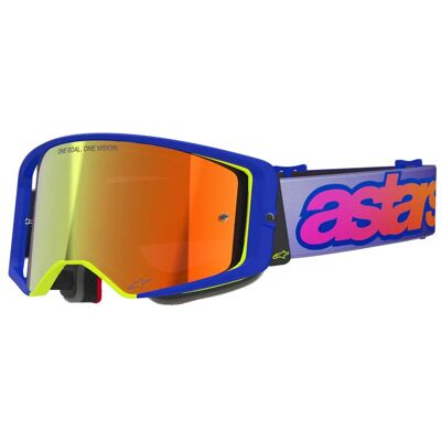 Masque cross Alpinestars SUPERTECH VISION VISTA 2026 Blue/Yellow - Publicité Masque cross Alpinestars SUPERTECH VISION VISTA 2026 Blue/Yellow - Publicité