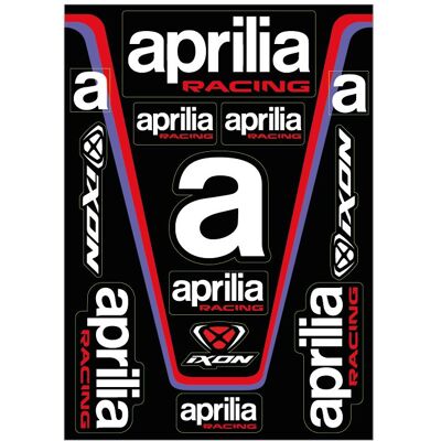 Stickers Ixon APRILIA 25 Noir/Rouge fluo - Publicité Stickers Ixon APRILIA 25 Noir/Rouge fluo - Publicité