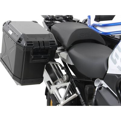 Support valises Hepco & Becker Cutout - argent/Acier inoxydable - Publicité Support valises Hepco & Becker Cutout - argent/Acier inoxydable - Publicité