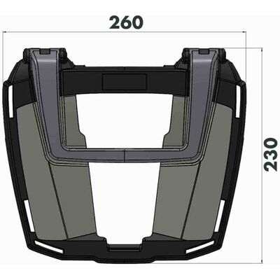 Support top case Hepco & Becker Alurack - argent - Publicité Support top case Hepco & Becker Alurack - argent - Publicité