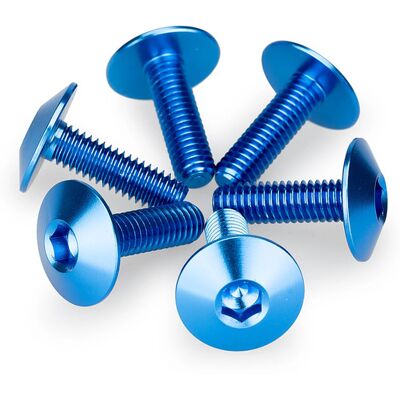 Kit Visserie Carénage Puig En Aluminium Anodisé Bulles Bleu 6 Vis M6x20 Tête diamètre 16,8mm - Publicité Kit Visserie Carénage Puig En Aluminium Anodisé Bulles Bleu 6 Vis M6x20 Tête diamètre 16,8mm - Publicité