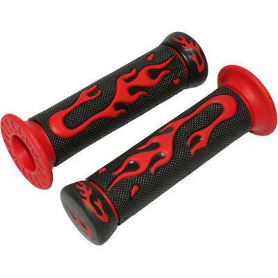 Poignées de guidon Replay SCOOT FLAMING ROUGE - CLOSED END PAIRE - Publicité Poignées de guidon Replay SCOOT FLAMING ROUGE - CLOSED END PAIRE - Publicité