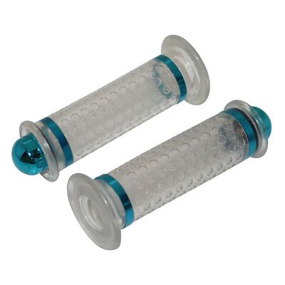 Poignées de guidon Replay SCOOTER - 50 A BOITE DOME TRANSPARENT - BLEU CLOSED END PAIRE - Publicité Poignées de guidon Replay SCOOTER - 50 A BOITE DOME TRANSPARENT - BLEU CLOSED END PAIRE - Publicité