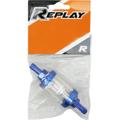 Filtre à essence Replay CYLINDRIQUE ALU DIAM 6mm TRANSPARENT - BLEU - Publicité Filtre à essence Replay CYLINDRIQUE ALU DIAM 6mm TRANSPARENT - BLEU - Publicité